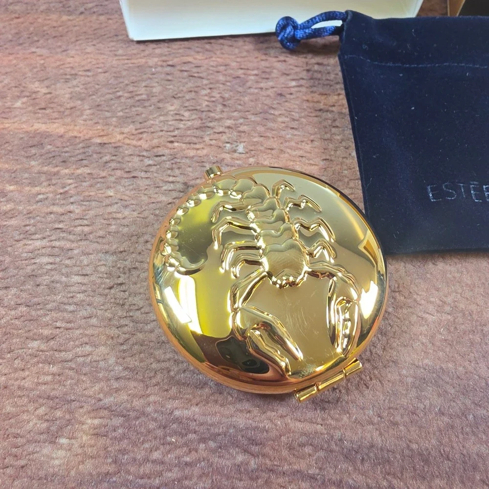 Estee Lauder Scorpio Zodiac Compact Women OS Gold Excellent Lucidity Powder